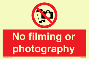 No filming or photography